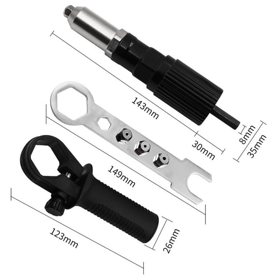 Riveter Insert Nut Tool Cordless Electric Rivet Nut Machine Accessories Attachments Cordless Riveting Drill Joint Adapter Riveter Insert Nut Tools