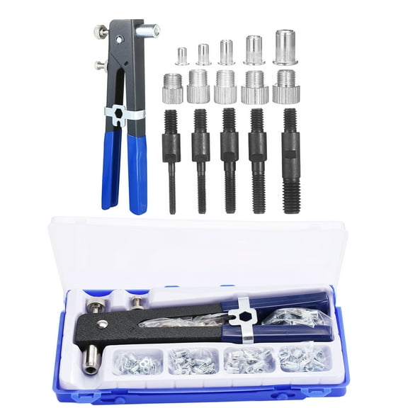 Riveting machine,Tool Kit Set 86pcs Blind Rivet Hand Riveter Wrench Tool Rivet M4 Wrench Tool Rivet Kit Set Blind M4 M5 M6 Set Blind Rivet Hand Riveter Wrench M5 M6 M8 Eryue Doneioe Adben