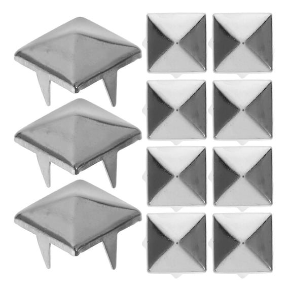Rivets for Bag Making 10mm Square Pyramid Studs Clothing Bags Shoes Punk Rock Jewelry Craft Iron Copper Diy Projects 100Pcs