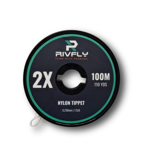 Rivfly Nylon Tippet 100M Spool, Premium Copolymer, 2X