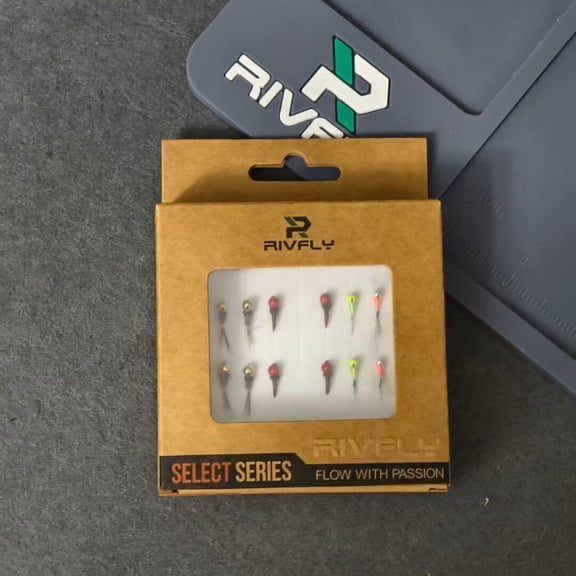 Rivfly Select Series Euro Nymph Pro Kit  12 Tungsten Jig Nymphs, Perdigon and Frenchie Flies for Trout, Competition Grade