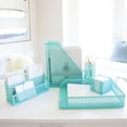 thumbnail image 1 of Riviera 5 Piece Aqua Desk Organizer Set, 1 of 6