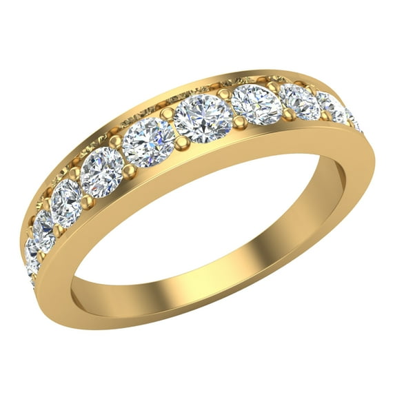 Riviera Diamond Wedding Band for Women 0.80 Carat 14K Gold