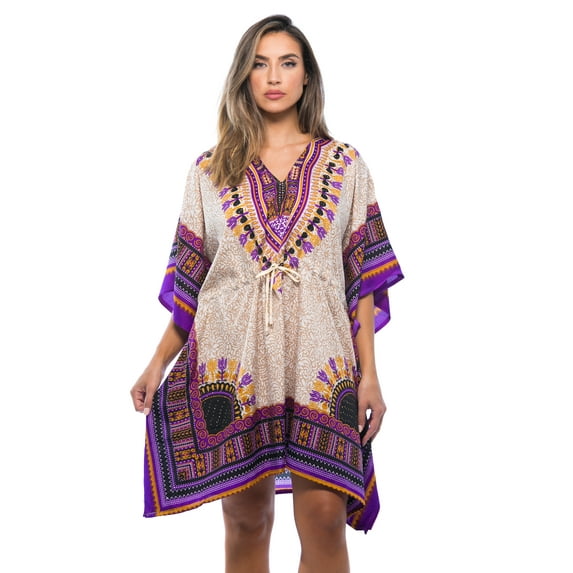 Riviera Sun African Print Dashiki Caftan for Women