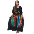 thumbnail image 1 of Riviera Sun African Print Dashiki Maxi Caftan for Women (Rasta Print 5, Large / X-Large), 1 of 3