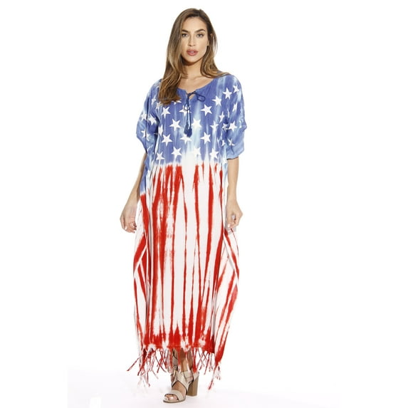 Riviera Sun American Flag Caftan / Caftans / Swimsuit Cover Up