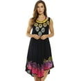 thumbnail image 1 of Riviera Sun Batik Embroidered Dress Sundresses for Women (Black / Multicolor, Large), 1 of 3