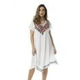 thumbnail image 1 of Riviera Sun Batik Tie Dye Summer Dress Beach Cover Up (White Rayon Crepe, Small), 1 of 3