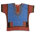 thumbnail image 1 of Riviera Sun Dashiki-Style Shirt for Men with Pockets – Boho Print Casual Top (Royal, 2XL / 3XL), 1 of 2