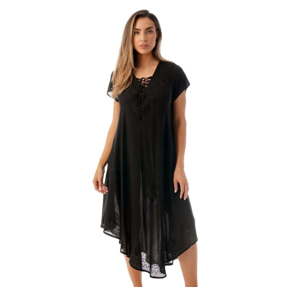 Riviera Sun Dress Dresses for Women (Black, Medium)