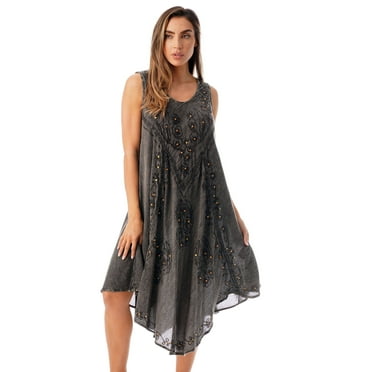 21806-LDN-M Riviera Sun Dress Dresses for Women (Black, Medium ...