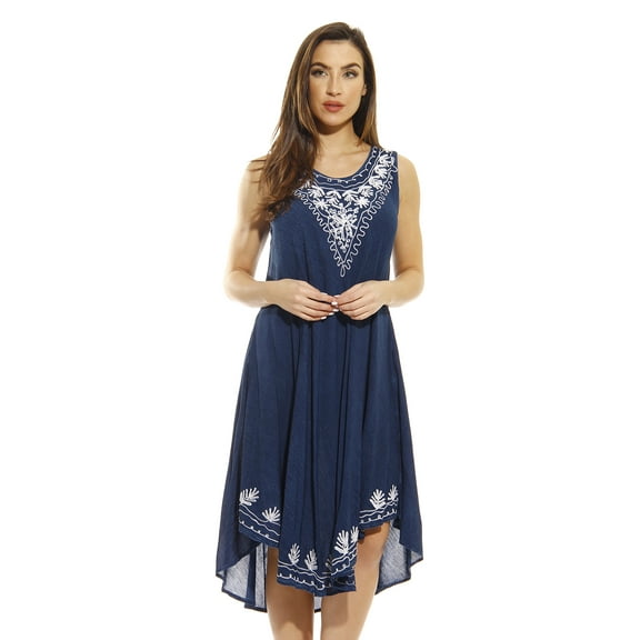 Riviera Sun Dress / Dresses for Women (Dark Denim, X-large)