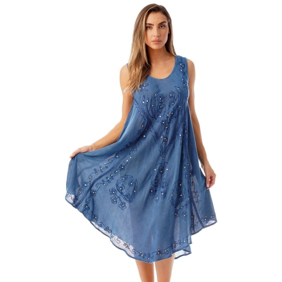 Riviera Sun Dress Dresses for Women (Medium Denim 2, Medium, Regular)