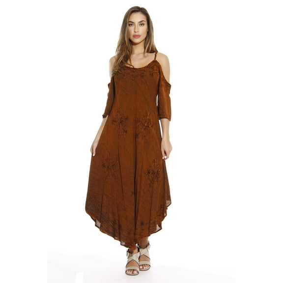 Riviera Sun Dress / Dresses for Women (Rust, 3X)