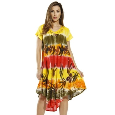 Riviera Sun Dress / Dresses for Women (Yellow, 1X)