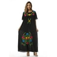 thumbnail image 1 of Riviera Sun Embroidered Maxi Dress with Double Side Slits (Black, Medium), 1 of 3