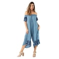 thumbnail image 1 of Riviera Sun Jumpsuit Romper (Light Denim, 1X), 1 of 3