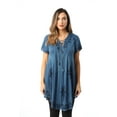 thumbnail image 1 of Riviera Sun Lace-Up Casual Tunic Top with Embroidery, 1 of 4