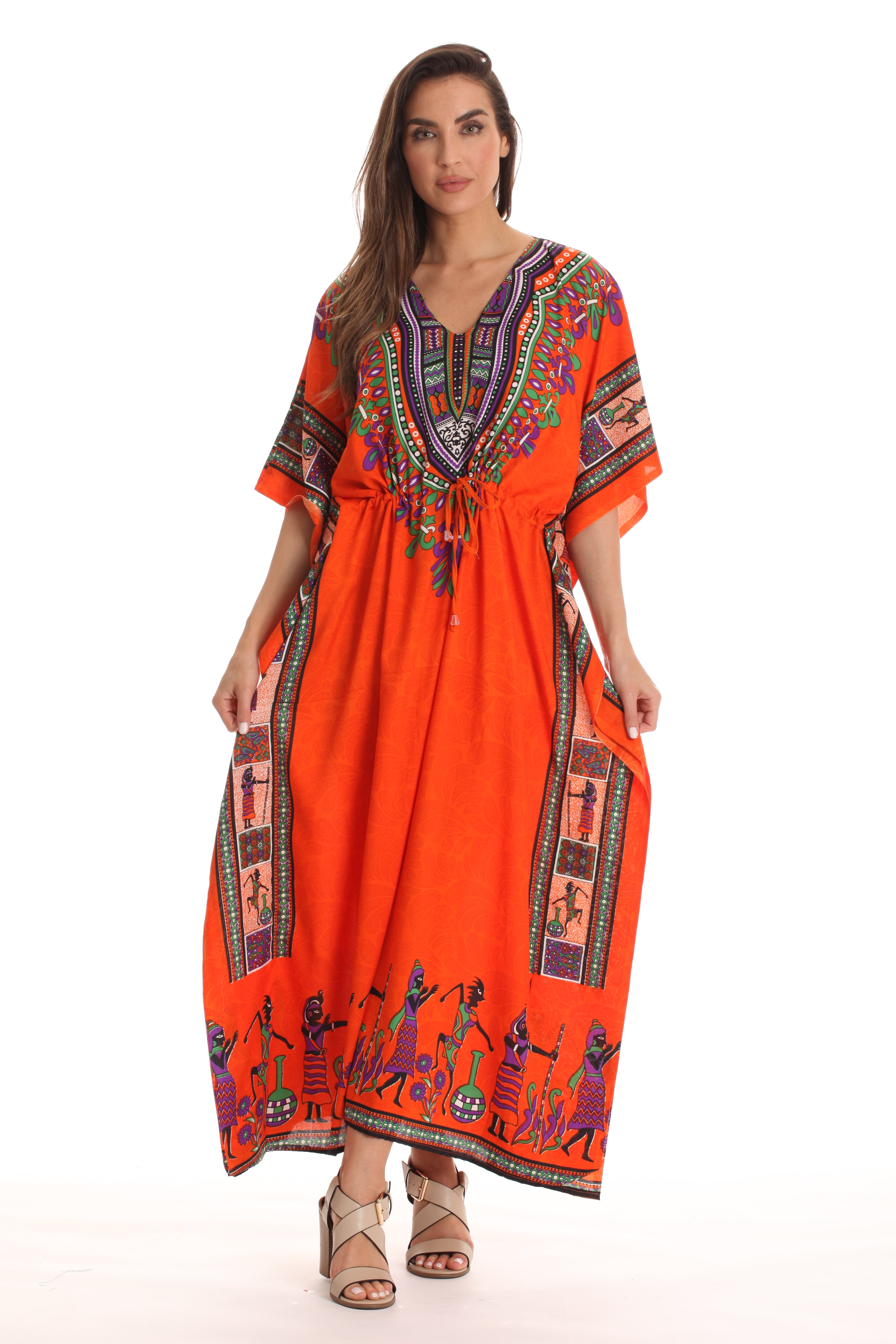 African print caftans top