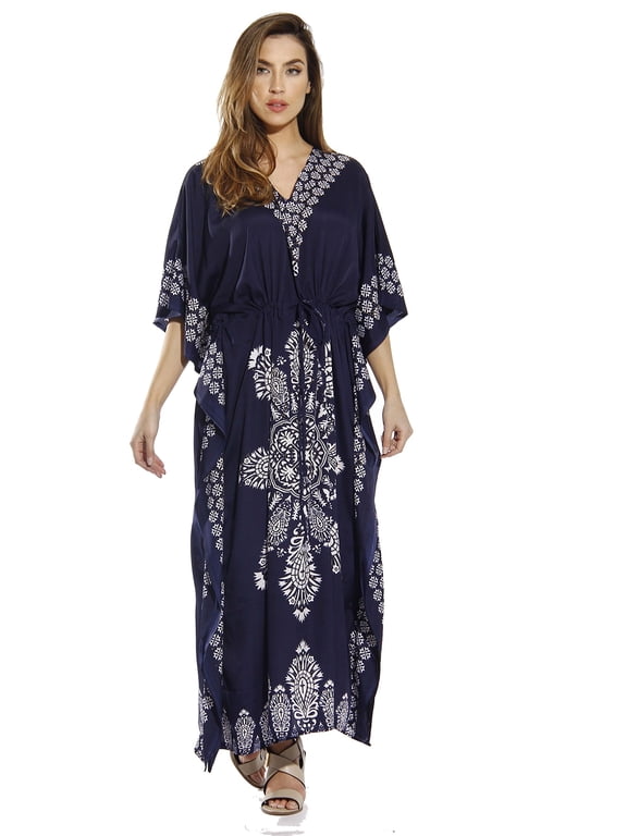 Maxi Length Cinch Waist Caftan Kaftans for Women