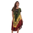 thumbnail image 1 of Riviera Sun Rasta Short Sleeve Umbrella Dresses for Women 21929-S (Rasta 1, 3X), 1 of 3