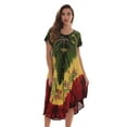 thumbnail image 1 of Riviera Sun Rasta Short Sleeve Umbrella Dresses for Women 21929-S (Rasta 1, Medium), 1 of 3