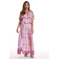 thumbnail image 1 of Riviera Sun Rayon Crepe Tie Dye Maxi Dress 21894-MAV-3X (3X, Mauve), 1 of 3