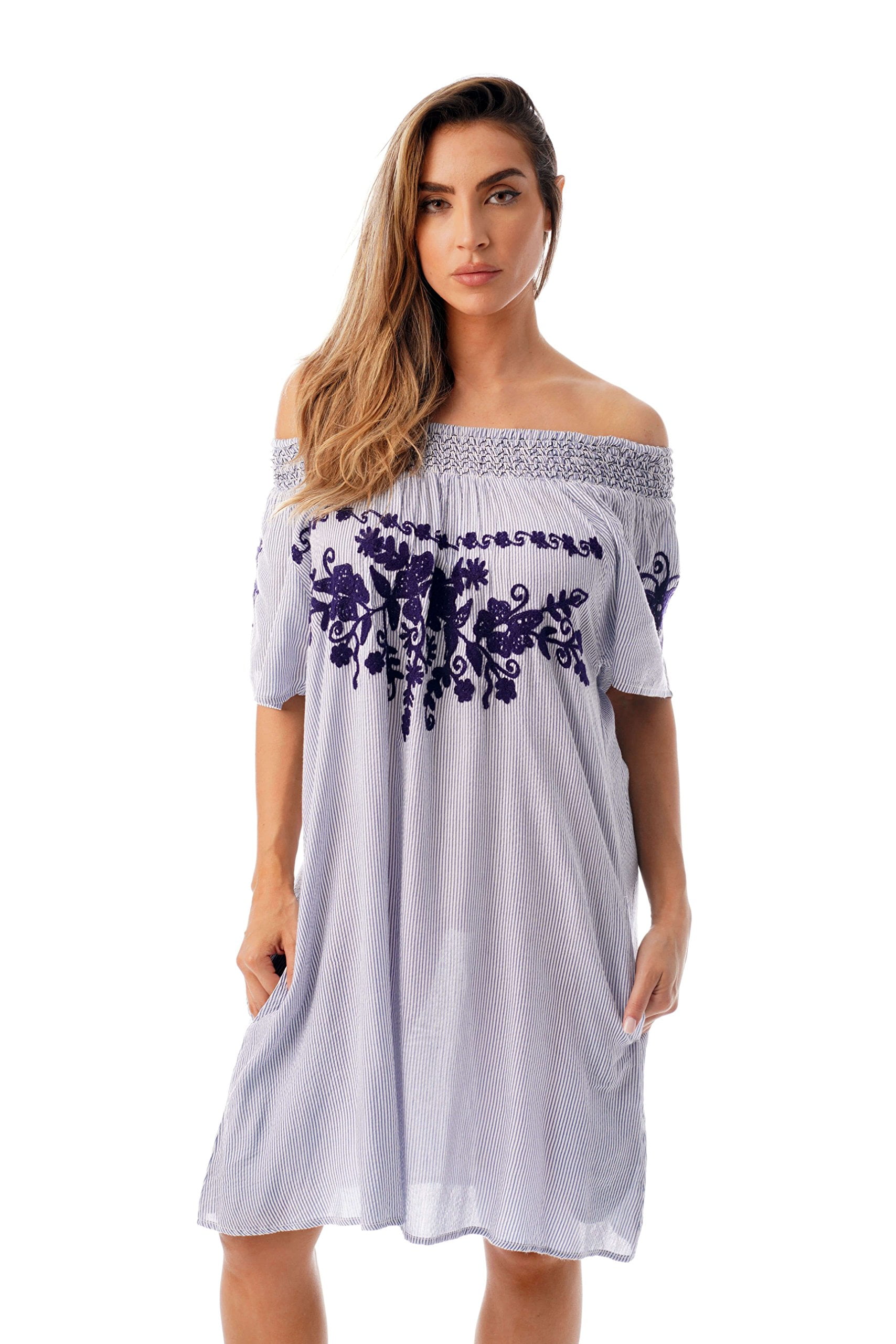 best chunky blue cheese dressing recipe Blue Stripe Print V Neck Tie Shoulder Dress  SSYS