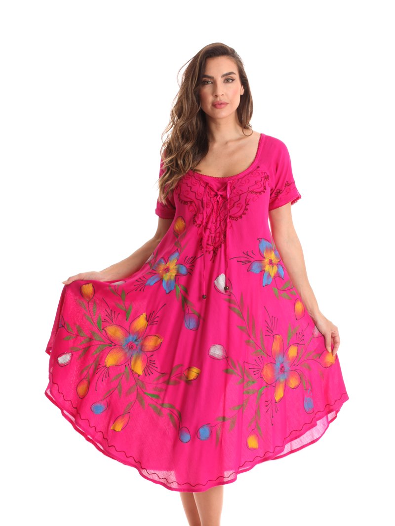 knee length dresses for ladies Shree Ganesh Fashion rayon printed Umbrella dress for womens – Sheetal  Online Fashion Store main image 1