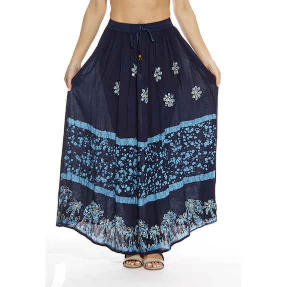 Riviera Sun Skirt / Skirts for Women (Navy / Light Blue, Small)