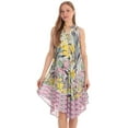 thumbnail image 1 of Riviera Sun Sleeveless Umbrella Dresses for Women (Aqua Floral, Small), 1 of 3