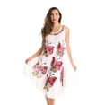 thumbnail image 1 of Riviera Sun Sleeveless Umbrella Dresses for Women (White - Butterfly, 2X), 1 of 3