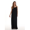 thumbnail image 1 of Riviera Sun Solid Spaghetti Strap Dress 21889-BLK-L (Black, 2X), 1 of 2