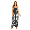 thumbnail image 1 of Riviera Sun Strapless Tube Maxi Dress Summer Dresses (Black / White, Small), 1 of 3