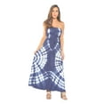 thumbnail image 1 of Riviera Sun Strapless Tube Maxi Dress Summer Dresses (Navy / White, Small), 1 of 3