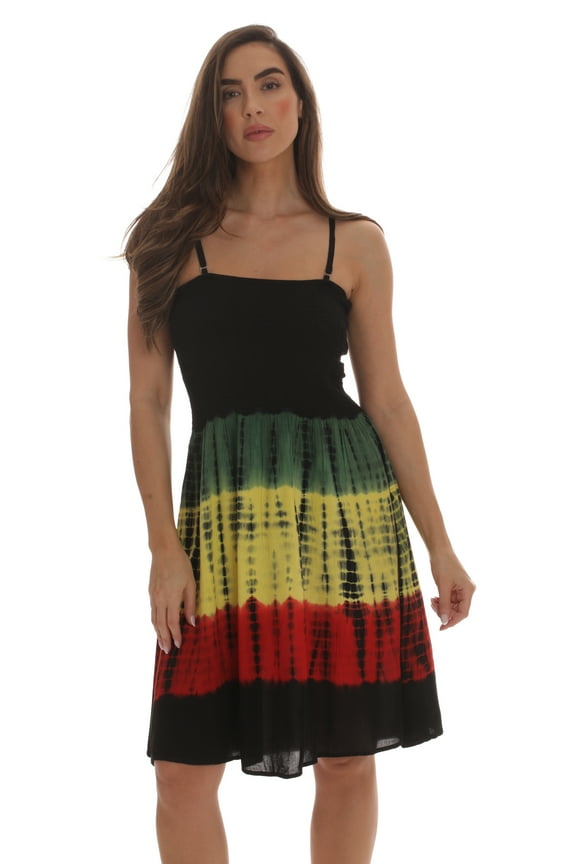 Strapless Tube Short Dress / Summer Dresses (Tie Dye, 3X)
