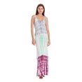 thumbnail image 1 of Riviera Sun Tie Dye Spaghetti Strap Maxi Dress (Grey Turquoise Burgundy Tie Dye, 2X), 1 of 3