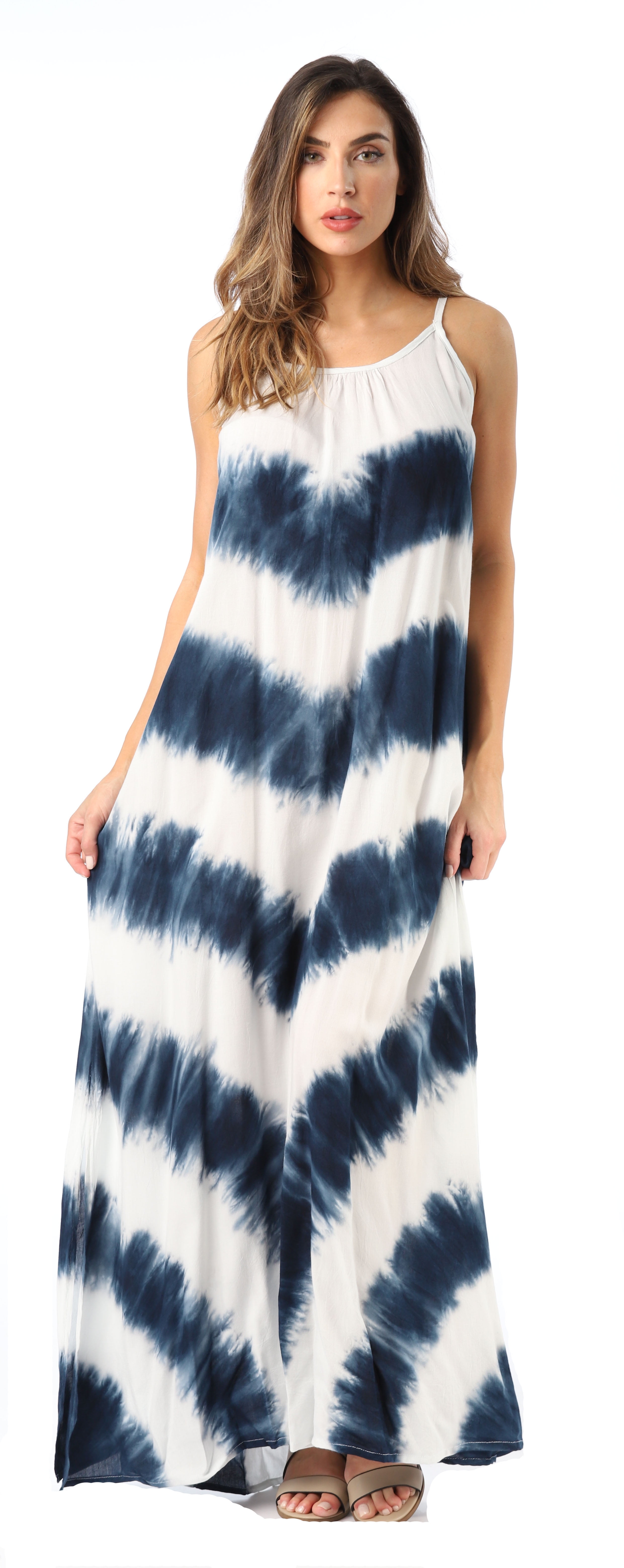 boho tie dye maxi dress In To The Night Tie Die Maxi Dress – Haute & Rebellious main image 1