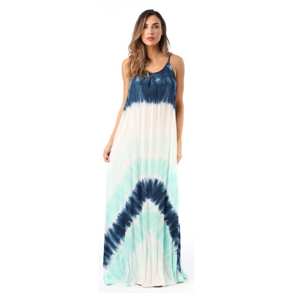 Riviera Sun Tie Dye Spaghetti Strap Maxi Dress