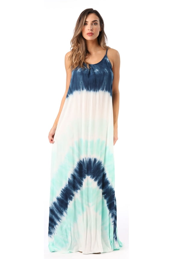 Tie Dye Spaghetti Strap Maxi Dress