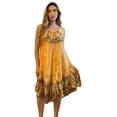 thumbnail image 1 of Riviera Sun Tie Dye Summer Dress - Beach Cover Up (Brown Rust Umbrella Dress, Medium), 1 of 1