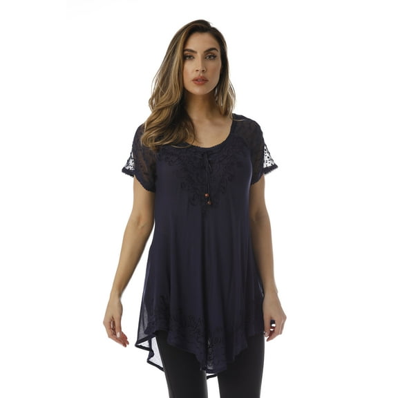 Riviera Sun Tops for Women 21865-RUS-L (Navy, Large)