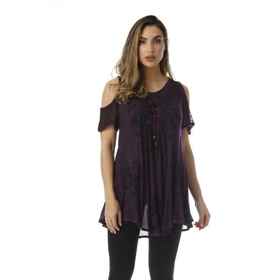 Riviera Sun Tops for Women (Purple, Medium)