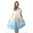 thumbnail image 1 of Riviera Sun Womens Cold Shoulder Ombre Tie-Dye Sundress  Lightweight Casual Beach Dress & Swimsuit Cover-Up (Sky Blue / White, Large), 1 of 4