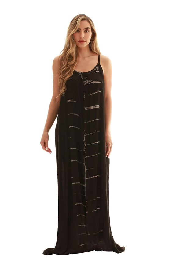 Women's Tie Dye Maxi Dress - Lightweight and Flowy with Beautiful Color Variations