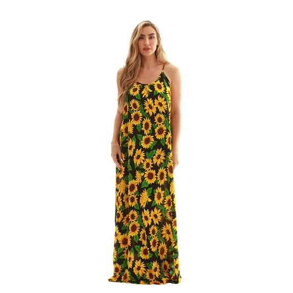 Riviera Sun Women's Tie Dye Spaghetti Strap Maxi Dress - Lightweight and Flowy Summer Dress