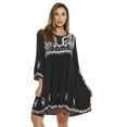 thumbnail image 1 of Riviera Sun Women's Tunic Dress - Bohemian Style Beachwear for Comfortable and Stylish Summer Days (Black Denim, Small), 1 of 2