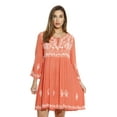 thumbnail image 1 of Riviera Sun Women's Tunic Dress - Bohemian Style Beachwear for Comfortable and Stylish Summer Days (Coral, Medium), 1 of 2