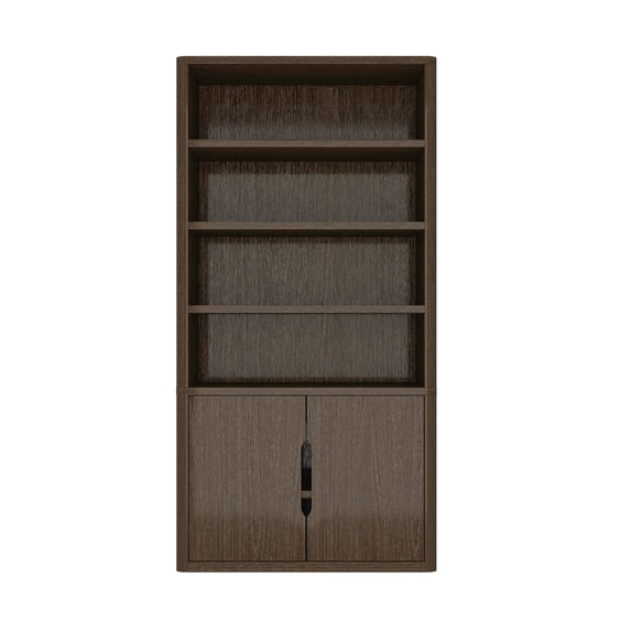Rivington Modern 40" Bookcase Cabinet in Walnut (4-Shelf)