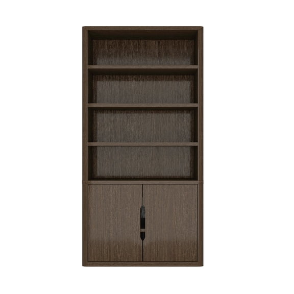 Rivington Modern 40" Bookcase Cabinet in Walnut (4-Shelf)